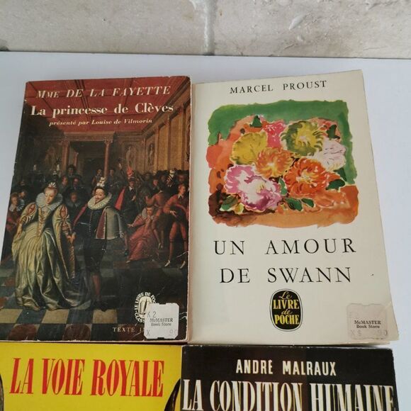 Set of 4 Vintage French Pocket Books Classic Lit Livre de Poche Proust Malraux - Picture 5 of 6